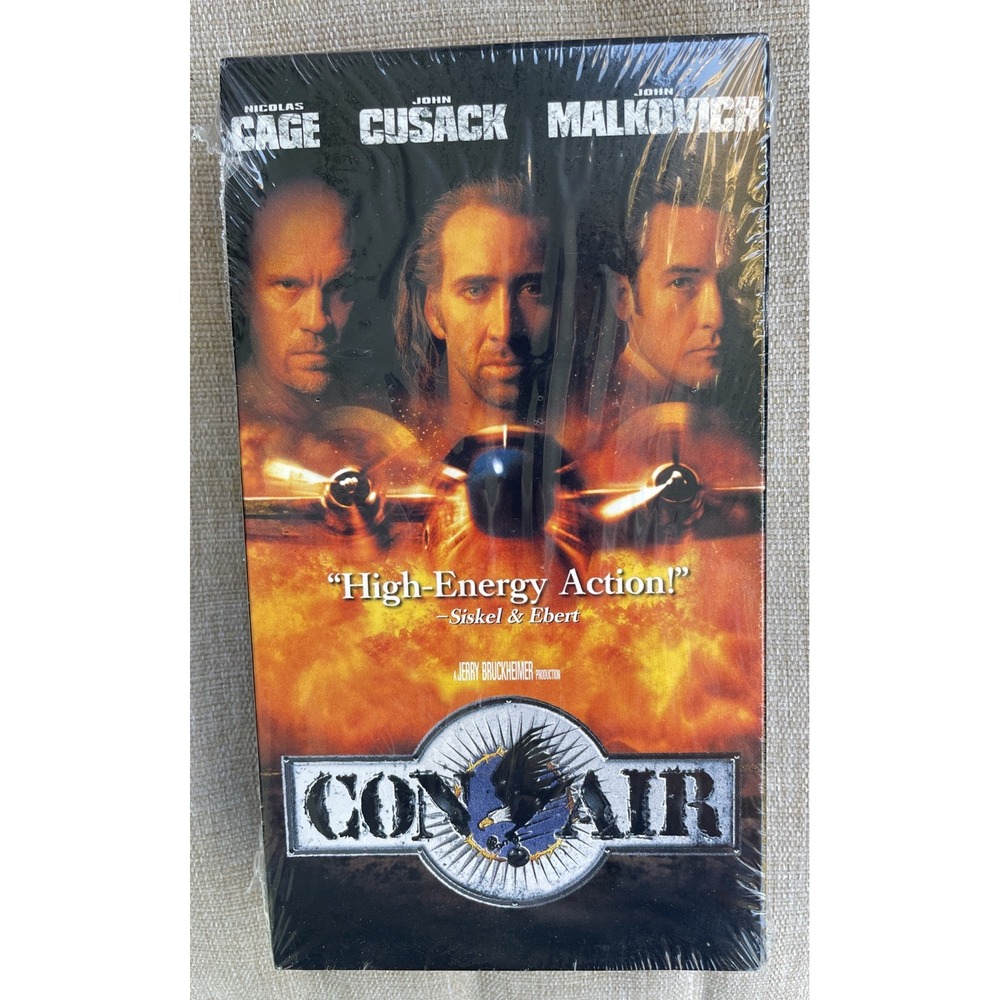 Con Air VHS Movie New SEALED Watermark 1995 NICOLAS CAGE Jon Cusack Touchstone